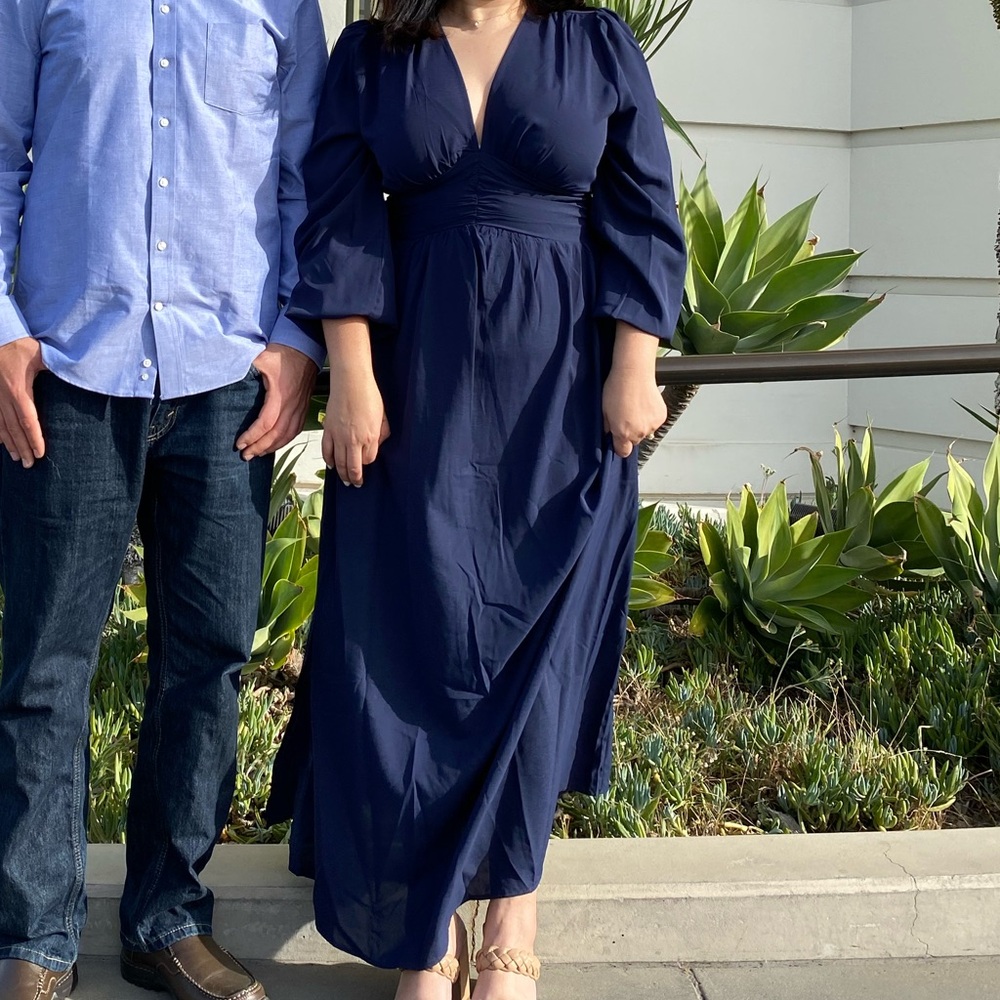 SHEIN Navy Long Sleeve Dress